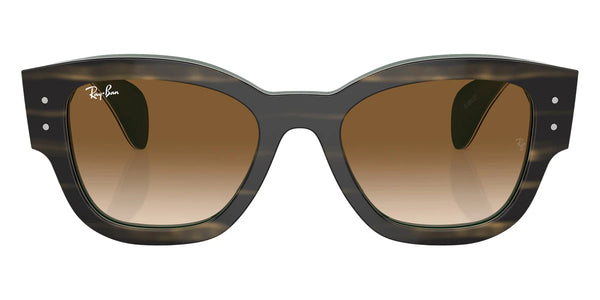 Striped Green on Green / Clear and Brown / 52-20-145