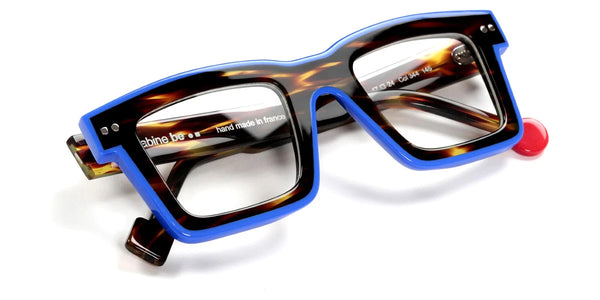 Shiny Dark Veined Tortoise/Shiny Klein Blue / 47-24-145