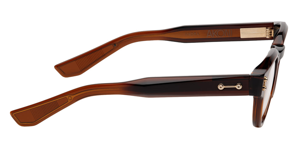 Akoni Andra Rx 549C 47 - Crystal Dark Brown/12k Gold #id:akoandrarx549c_s:102110