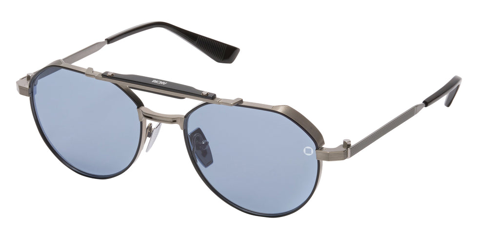 Akoni Astrolis 546C 55 - Antiqued Silver with Black Enamel/Black / Dusty Blue Gradient #id:akoastrolis546c_s:102105