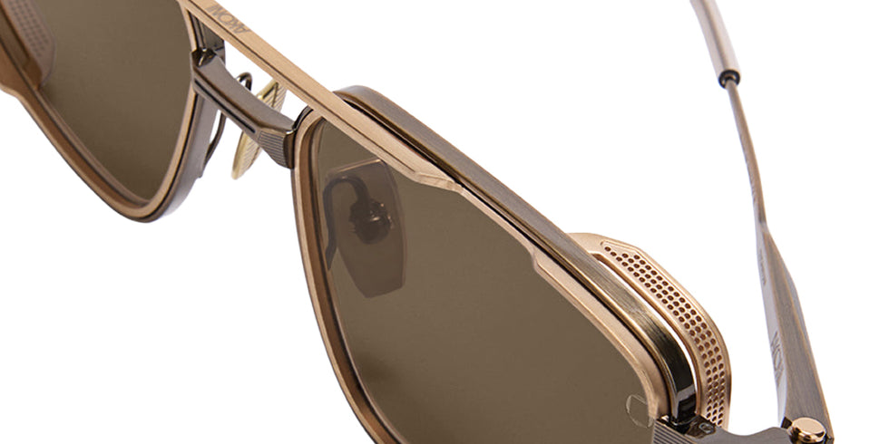 Akoni Atlantis 534C 55 - Antique Gold with Brushed 12k Gold/Crystal Sand / Dark Brown #id:akoatlantis534c_s:104115