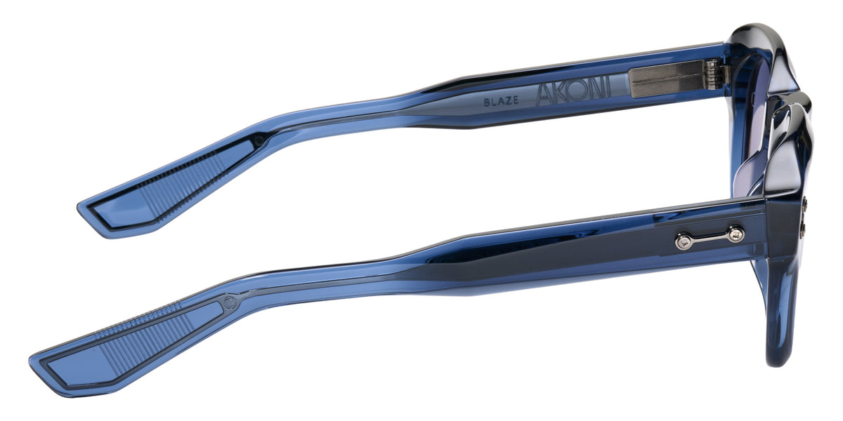 Akoni Blaze 514E 48 - Crystal Clear/Black Palladium with Shiny Palladium / Dusty Blue #id:akoblaze514e_s:100110