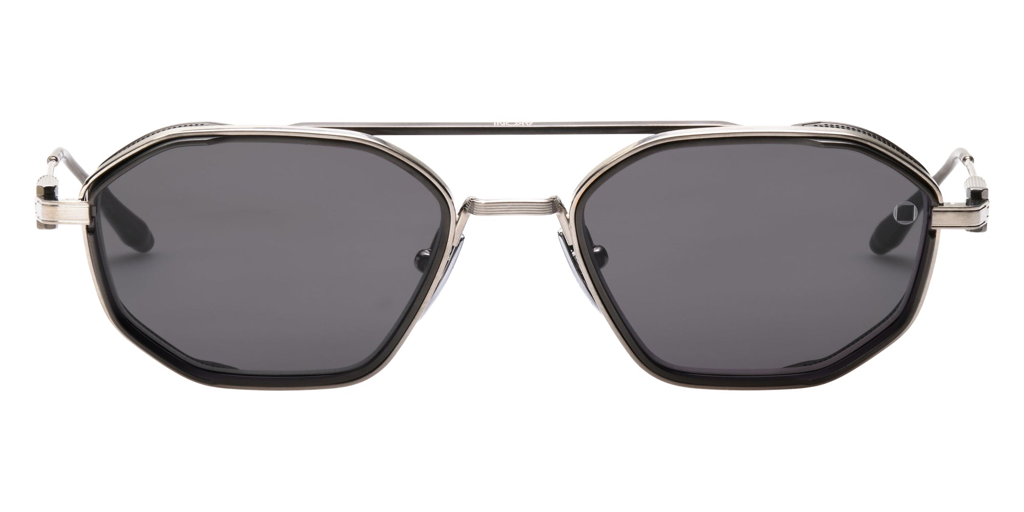 Akoni Eris-Two 508E 51 - Brushed Silver/Brushed Black Rhodium / Dark Gray #id:akoeristwo508e_s:100100