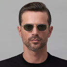 Akoni Eris-Two 508E 51 - Brushed Silver/Brushed Black Rhodium / Dark Gray #id:akoeristwo508e_s:100120