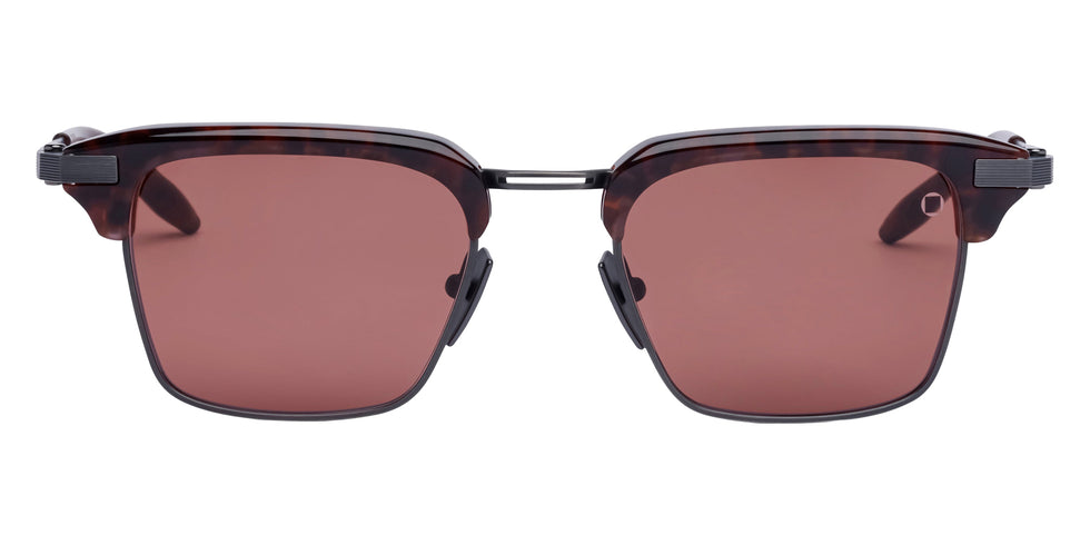 Akoni Euclid 526C 51 - Brushed Pewter/Dark Havana / Brandy-Brown #id:akoeuclid526c_s:104100