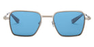 Akoni Giano-Two 548B 50 - Brushed Silver with Antiqued Silver/Gray Swirl / Blue #id:akogianotwo548b_s:102100