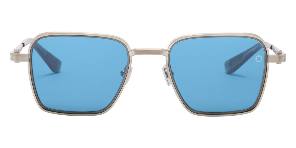 Akoni Giano-Two 548B 50 - Brushed Silver with Antiqued Silver/Gray Swirl / Blue #id:akogianotwo548b_s:102100