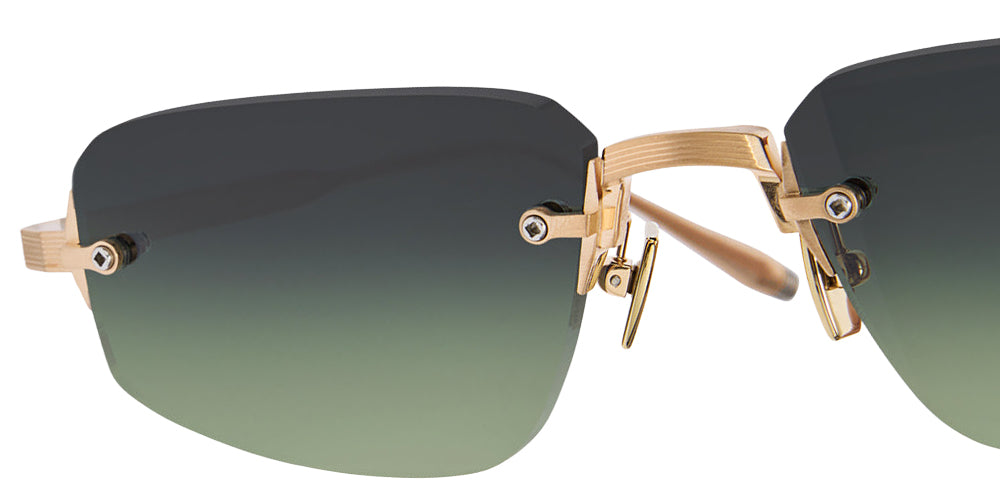 Akoni Juno-Three 536A 53 - Brushed 12k Gold with Silver / Dark Gray to Olive #id:akojunothree536a_s:102115