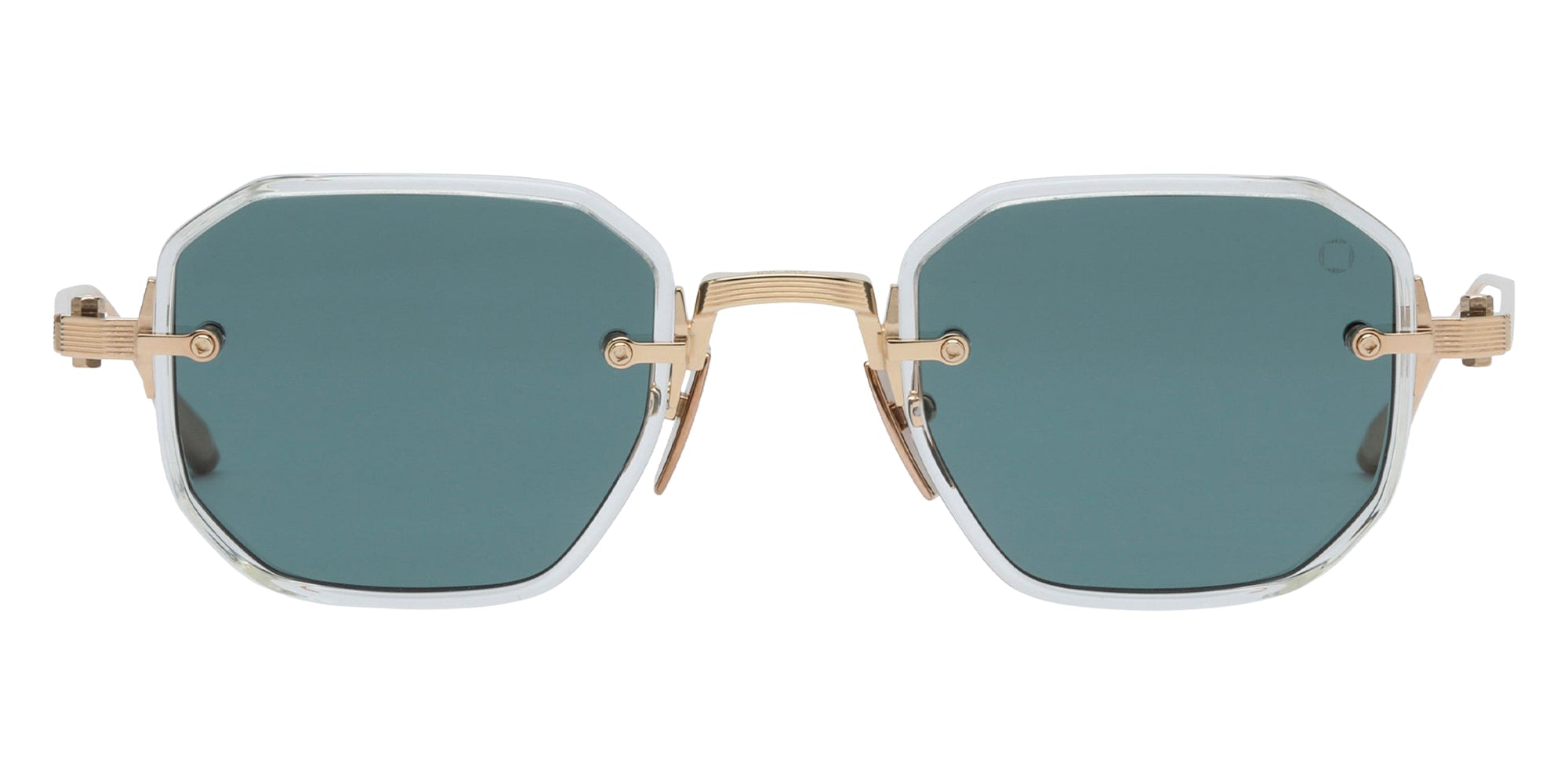 Akoni Juno-Two 307E 47 - Crystal Clear/12k Gold / Deep Emerald Green #id:akojunotwo307e_s:102100