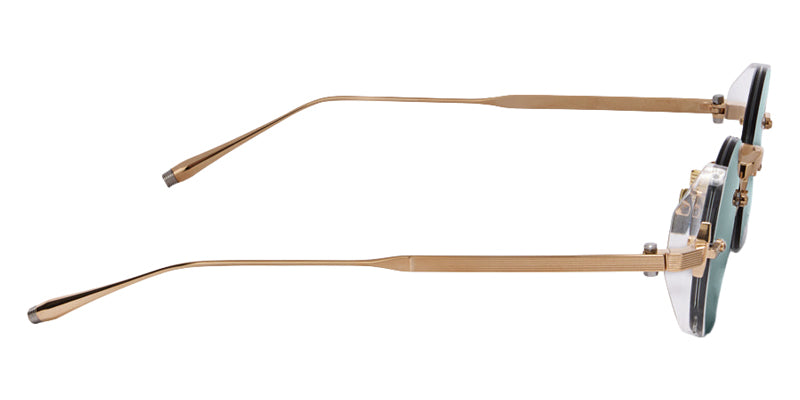 Akoni Jupiter 519D 46 - Shiny 12k Gold/Crystal Clear / Deep Emerald Green #id:akojupiter519d_s:100110