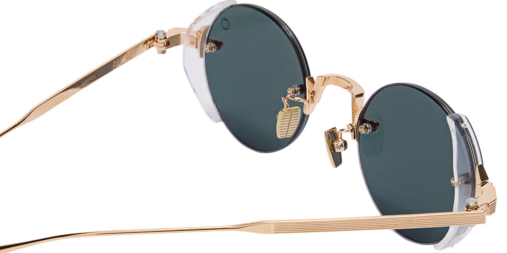 Akoni Jupiter 519D 46 - Shiny 12k Gold/Crystal Clear / Deep Emerald Green #id:akojupiter519d_s:100115