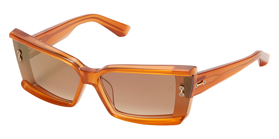 Akoni Lynx 107C 69 - Cloudy Orange / Gradient Dark Brown/Clear with Gold Flash Mirrored #id:akolynx107c_s:104105