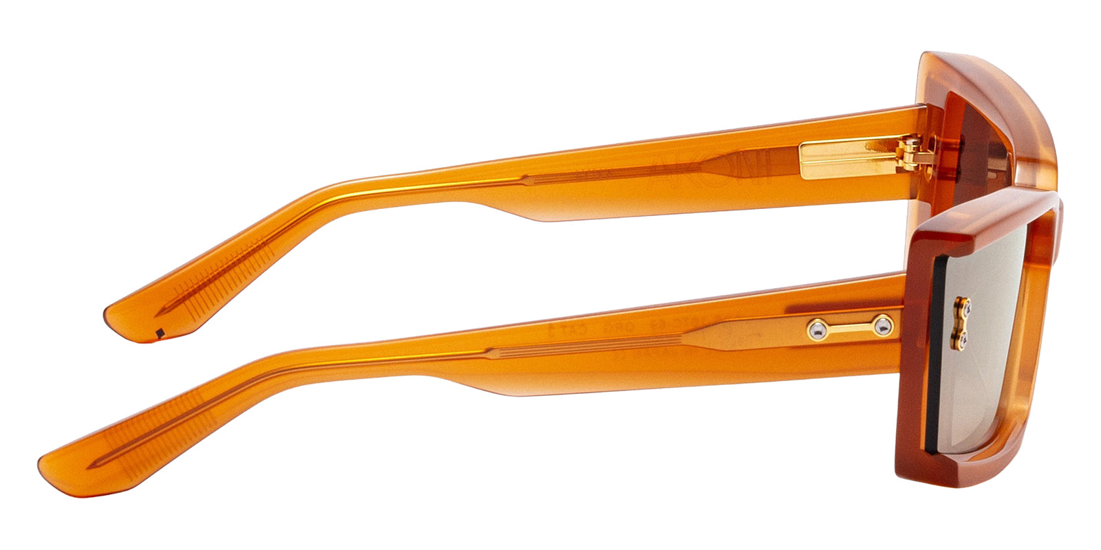 Akoni Lynx 107C 69 - Cloudy Orange / Gradient Dark Brown/Clear with Gold Flash Mirrored #id:akolynx107c_s:104110