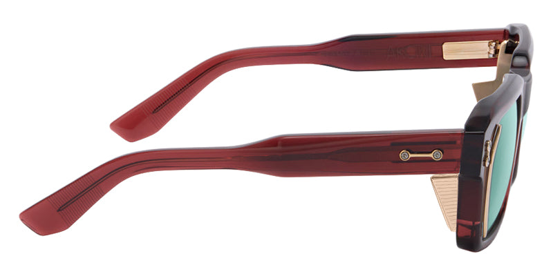 Akoni Pegasus-Two 535D 54 - Crystal Burgundy/12k Gold with machine silver / Bright Emerald Green #id:akopegasustwo535d_s:106110