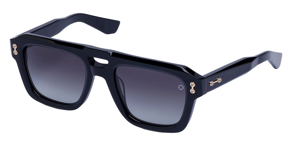 Akoni Perseus 531A 54 - Solid Black/12k Gold / Dark Gray to Light Gray #id:akoperseus531a_s:102105