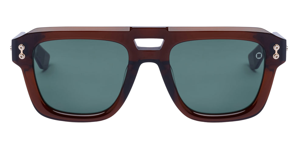 Akoni Perseus 531B 54 - Crystal Dark Brown/12K Gold / Deep Emerald Green #id:akoperseus531b_s:104100