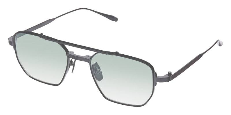 Akoni Proteus 539A 52 - Brushed Black Iron with Silver/Black enamel / Light Deep Emerald Gradient #id:akoproteus539a_s:100105