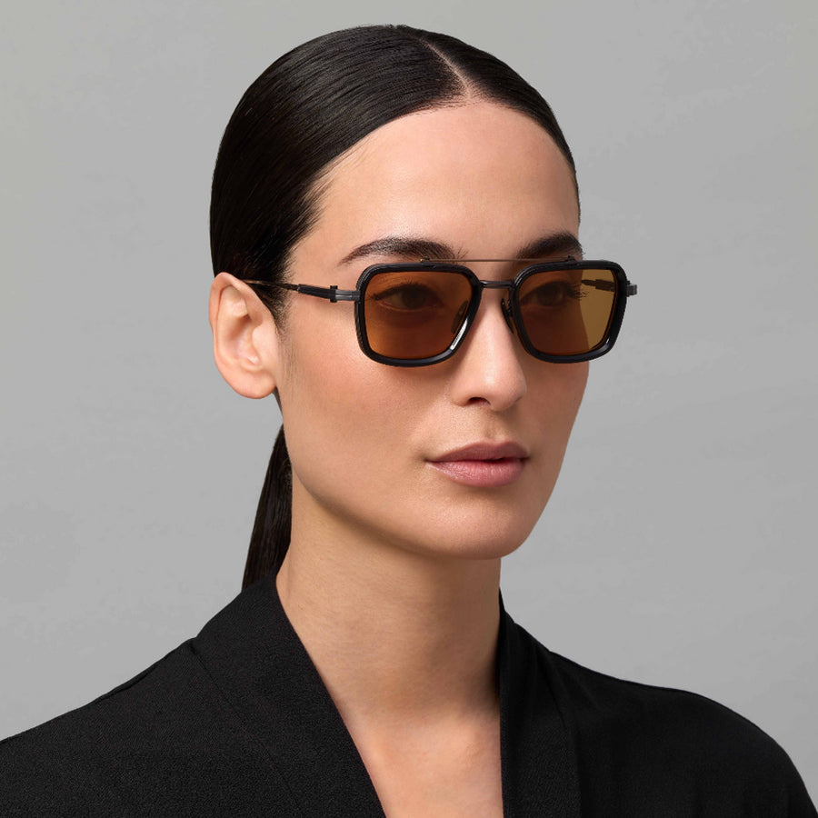 Akoni Solis 507E 51 - Black Iron/Bronze/Black Crystal / Senape #id:akosolis507e_s:100130