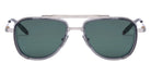 Akoni Spitzer 525B 54 - Brushed Shiny Palladium/Crystal Gray / Deep Emerald Green #id:akospitzer525b_s:100100