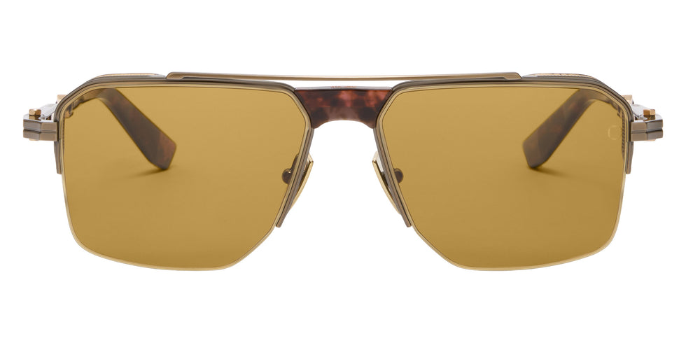 Akoni Starliner 544C 57 - Antiqued 12k Gold with 12k Gold Details/Dark Havana / Senape #id:akostarliner544c_s:102100