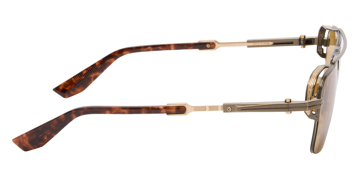 Akoni Starliner 544C 57 - Antiqued 12k Gold with 12k Gold Details/Dark Havana / Senape #id:akostarliner544c_s:102110