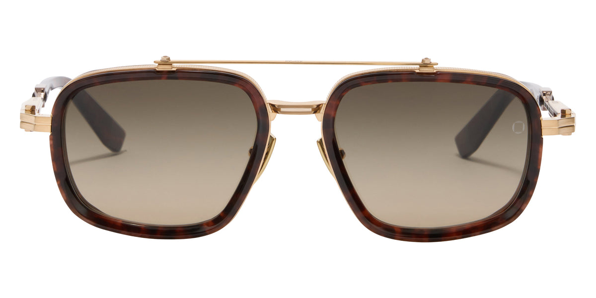 Akoni Stellaris 541C 54 - Brushed 12k Gold/Dark Havana / Dark Brown to Light Brown #id:akostellaris541c_s:100100