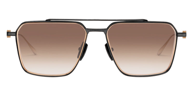 Akoni Telesto 523E 56 - Brushed Black/12k Gold / Brown to Clear #id:akotelesto523e_s:100100