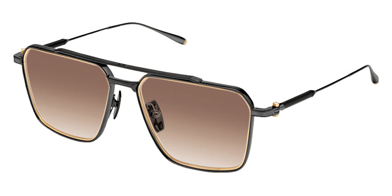 Akoni Telesto 523E 56 - Brushed Black/12k Gold / Brown to Clear #id:akotelesto523e_s:100105