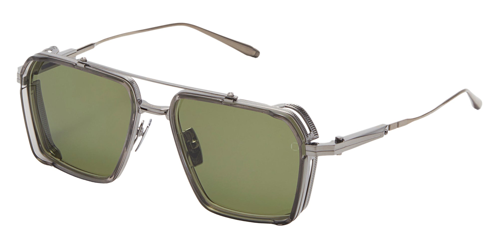 Akoni Tiros 510B 58 - Brushed Black Palladium/Dark Gray Crystal / Dark Olive #id:akotiros510b_s:102105
