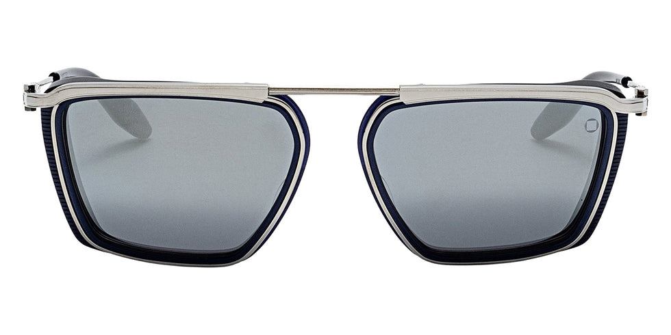 Akoni Ulysses 205B 57 - Matte Navy/Black Palladium / Dark Gray with Silver Flash Mirrored #id:akoulysses205b_s:100100