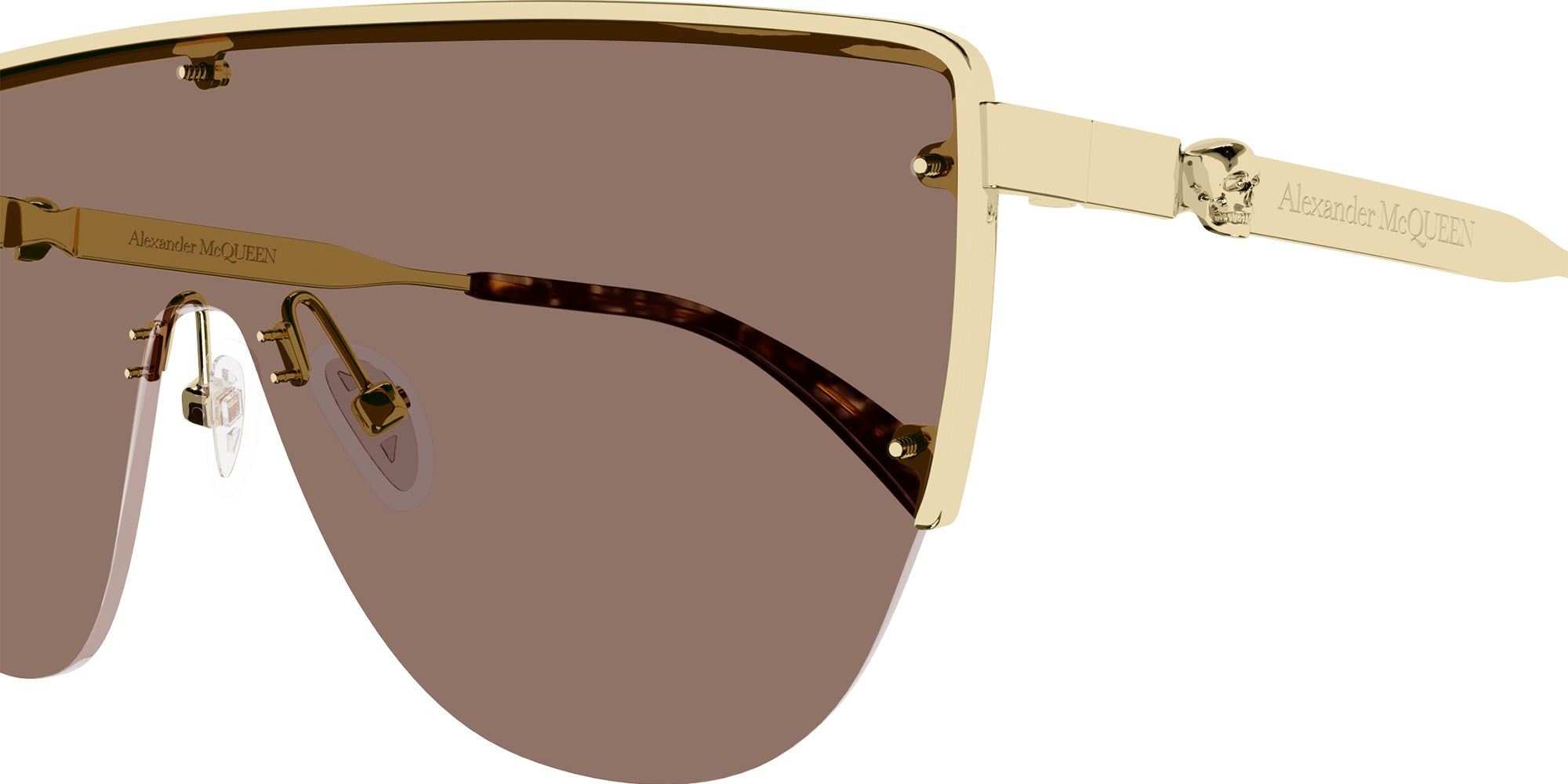 Alexander McQueen AM0457S 002 99 - Gold / Brown #id:am0457s002_s:100110