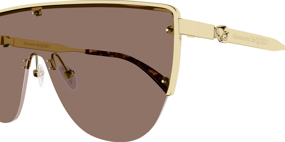 Alexander McQueen AM0457S 002 99 - Gold / Brown #id:am0457s002_s:100110