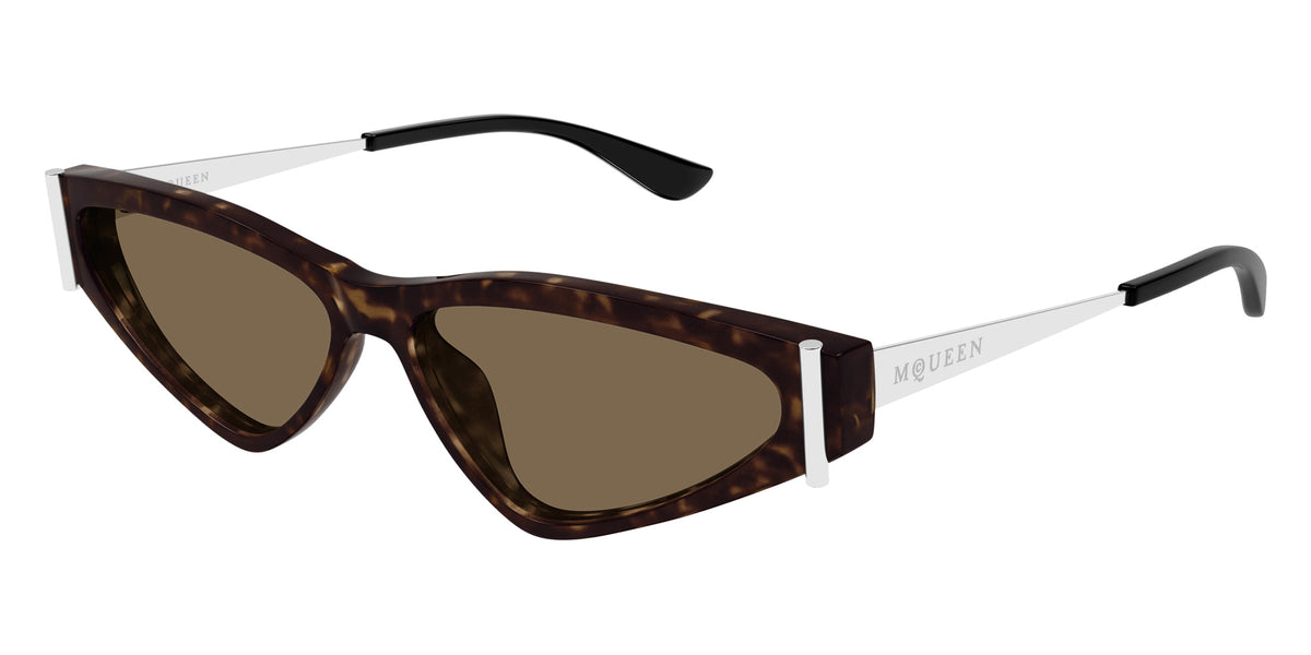 Alexander McQueen AM0493S 002 57 - Havana/Silver / Brown #id:am0493s002_s:100105
