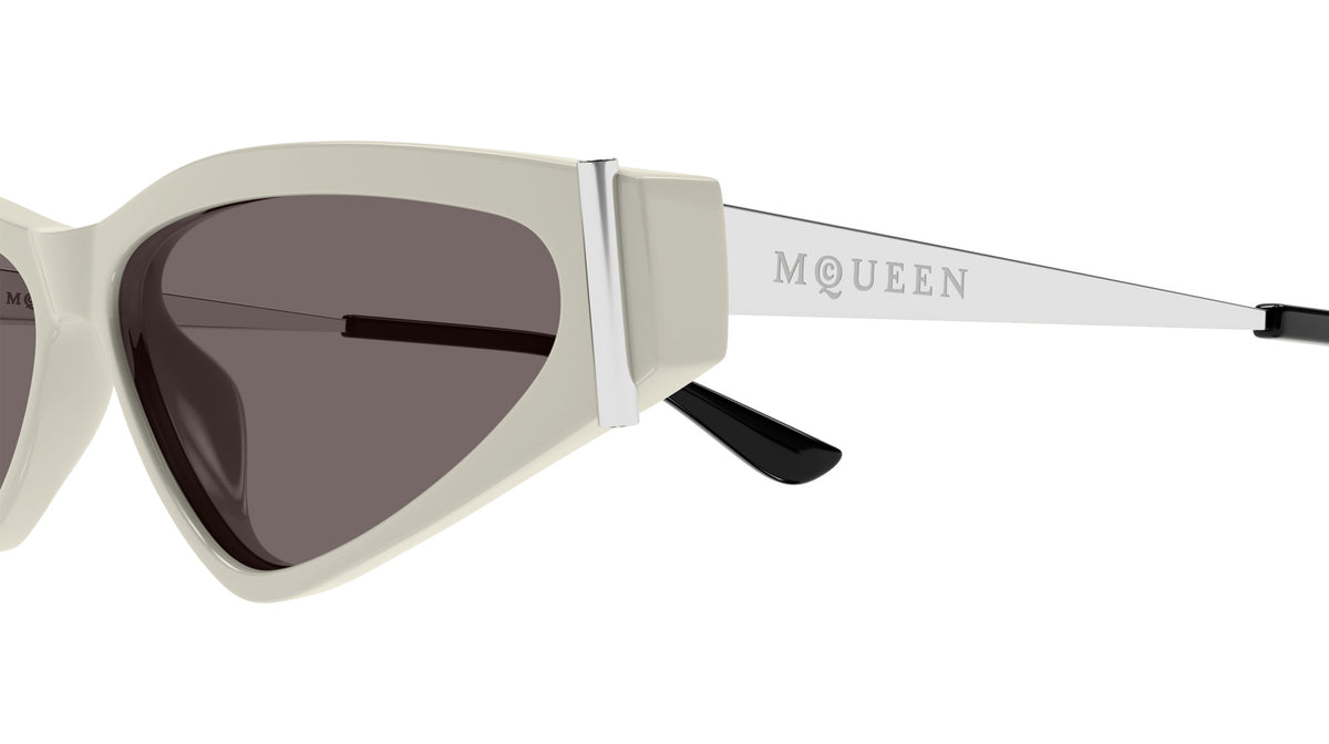 Alexander McQueen AM0493S 004 57 - White/Silver / Brown AR #id:am0493s004_s:102110