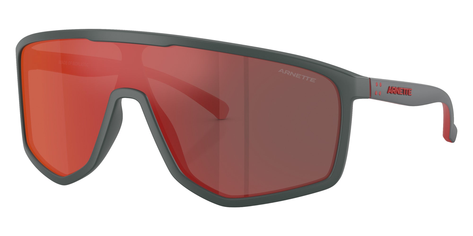 ARNETTE AN4360 Stripe-M 28416Q 136 - Dark Gray / Dark Gray Mirrored Red/Yellow #id:an436028416q_s:102105