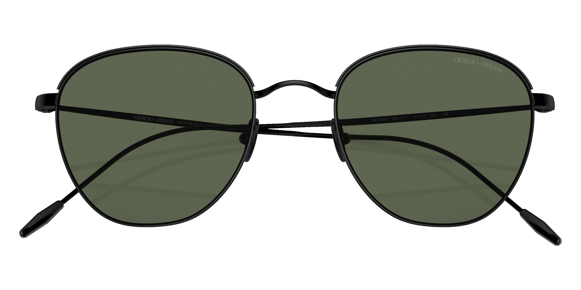 GIORGIO ARMANI AR6048 300171 51 - Matte Black/Black / Green #id:ar6048300171_s:100120