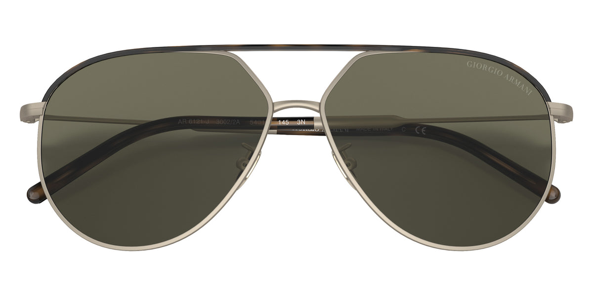 GIORGIO ARMANI AR6120J 30022A 60 - Matte Pale Gold/Havana / Green #id:ar6120j30022a_s:100120