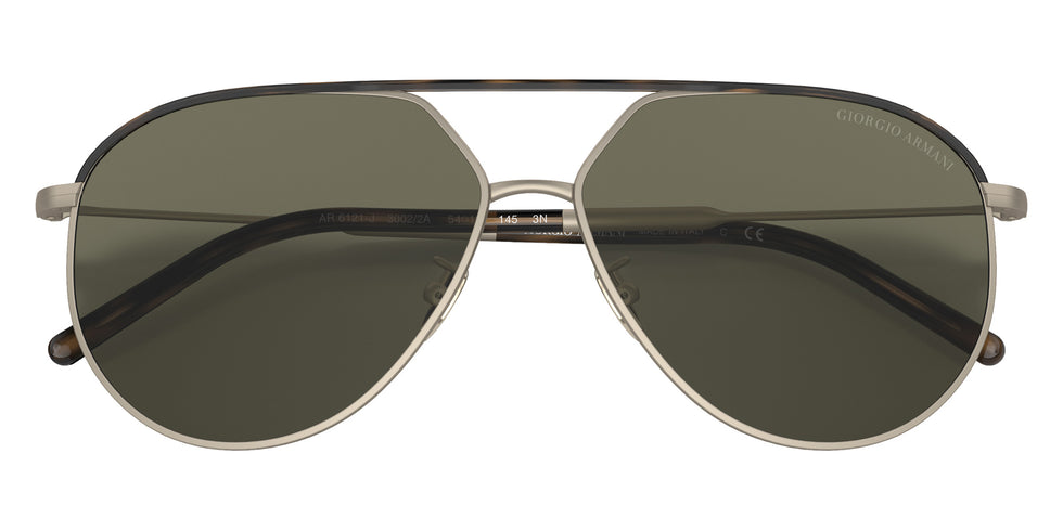 GIORGIO ARMANI AR6120J 30022A 60 - Matte Pale Gold/Havana / Green #id:ar6120j30022a_s:100120