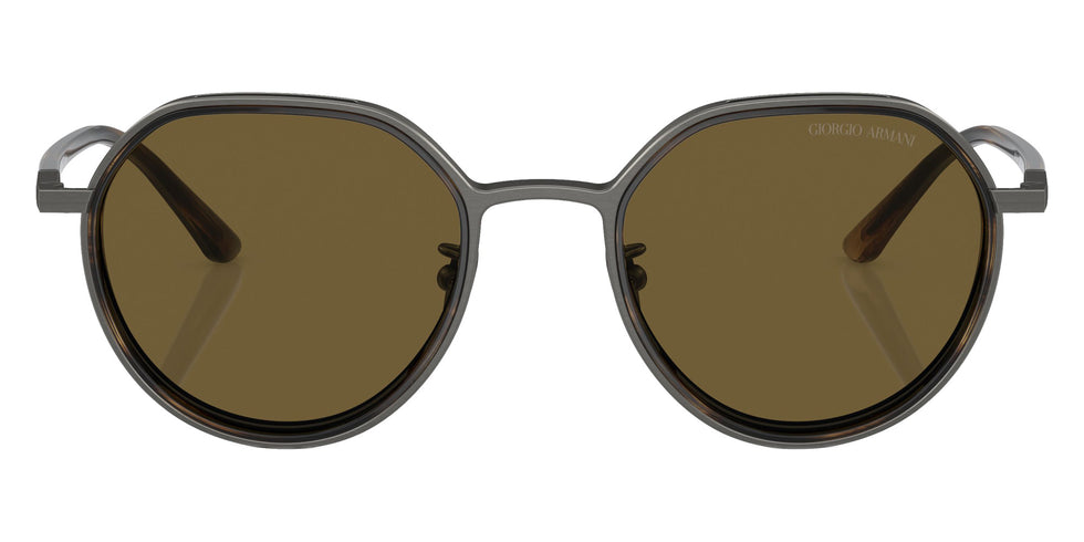 GIORGIO ARMANI AR6144 325973 49 - Brushed Gunmetal / Dark Brown #id:ar6144325973_s:100100
