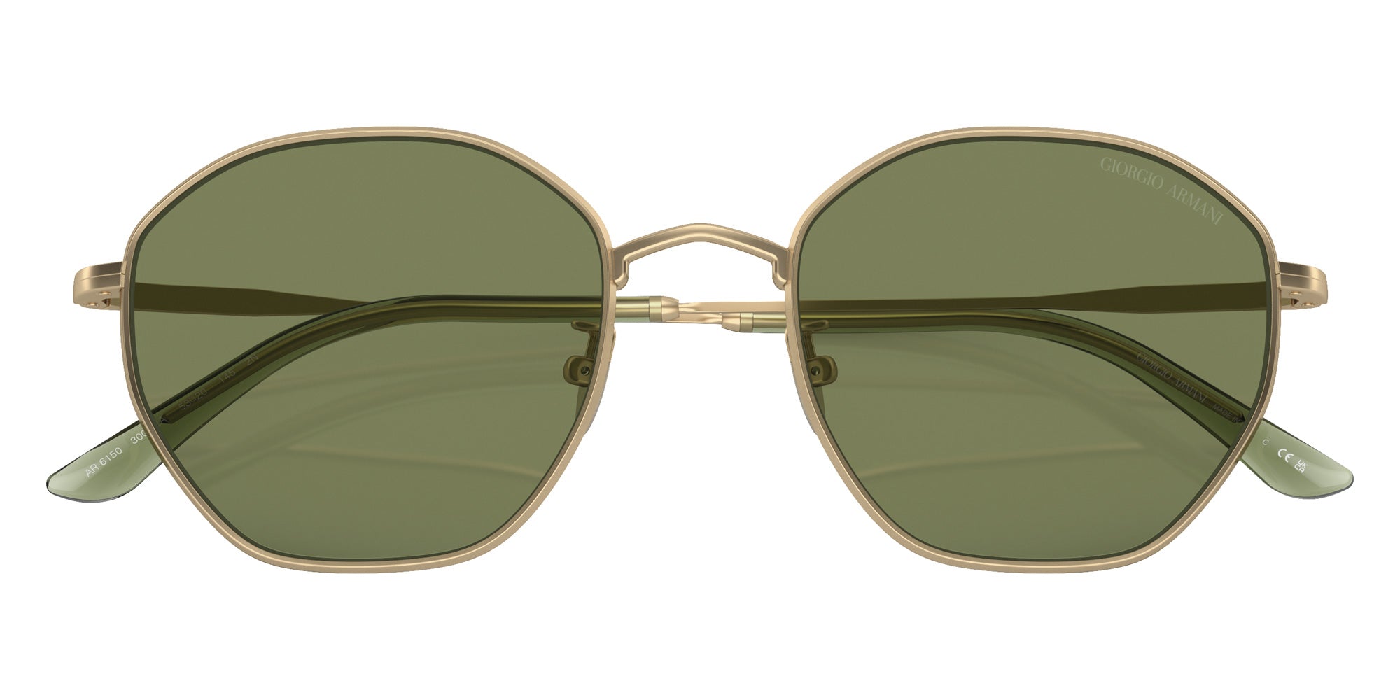 GIORGIO ARMANI AR6150 30022A 53 - Matte Pale Gold / Green #id:ar615030022a_s:100120