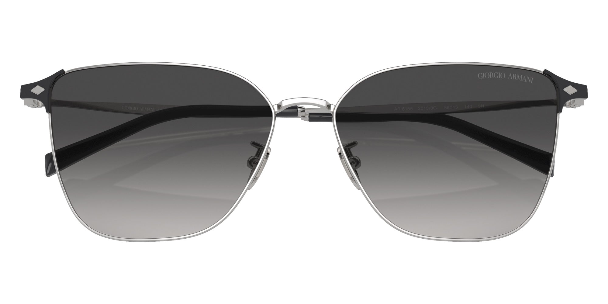 GIORGIO ARMANI AR6155 30158G 58 - Silver / Gradient Gray #id:ar615530158g_s:100120