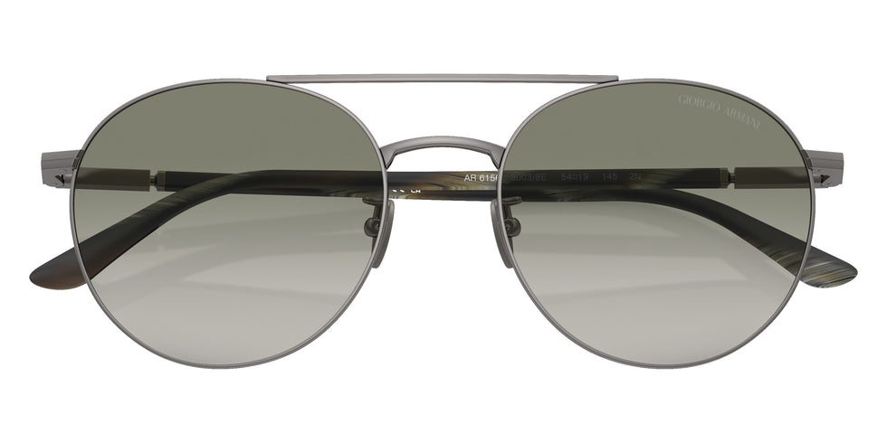 GIORGIO ARMANI AR6156 30038E 54 - Matte Gunmetal / Gradient Green #id:ar615630038e_s:100120