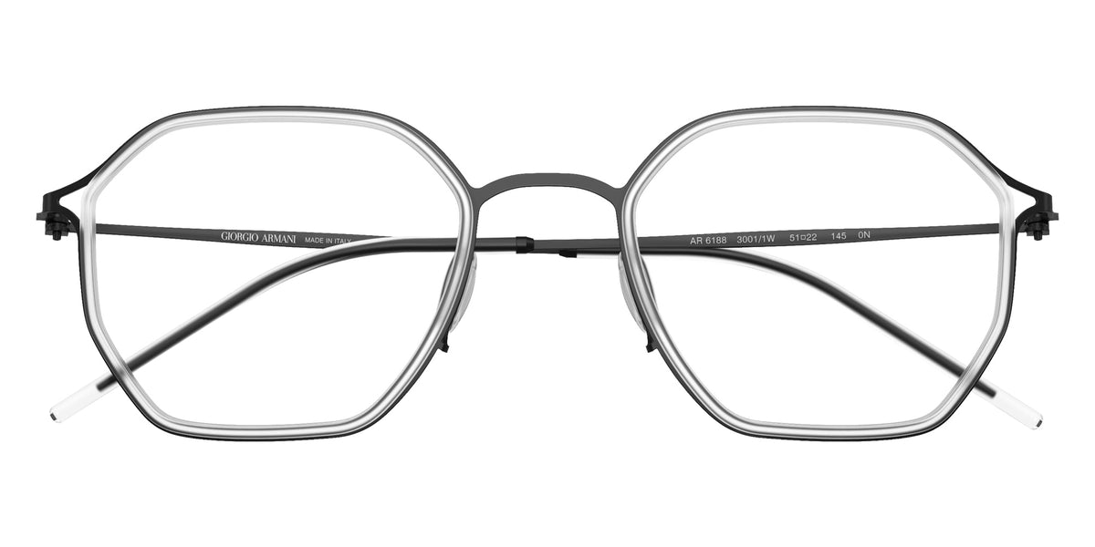 GIORGIO ARMANI AR6188 30011W 49 - Matte Black / Clear #id:ar618830011w_s:100120