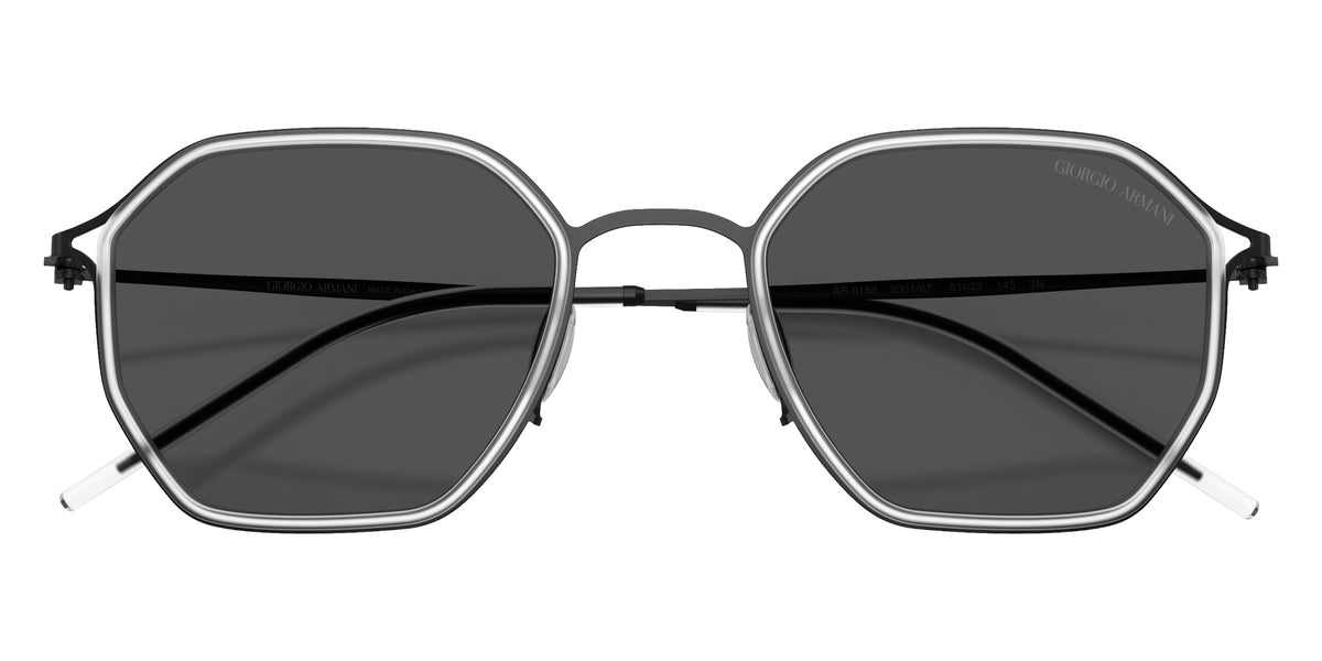 GIORGIO ARMANI AR6188 300187 49 - Matte Black / Dark Gray #id:ar6188300187_s:104120