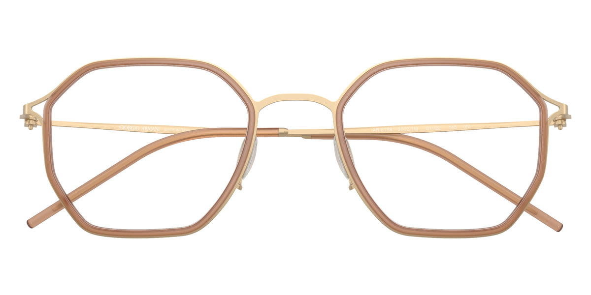 GIORGIO ARMANI AR6188 30021W 49 - Matte Pale Gold / Clear #id:ar618830021w_s:108120