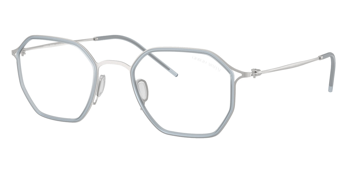 GIORGIO ARMANI AR6188 30451W 49 - Matte Silver / Clear #id:ar618830451w_s:120105