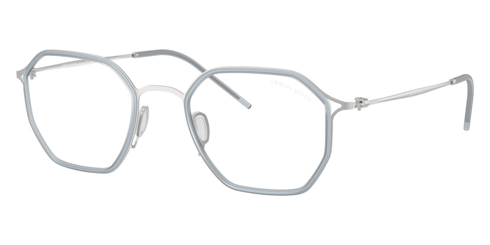 GIORGIO ARMANI AR6188 30451W 49 - Matte Silver / Clear #id:ar618830451w_s:120105