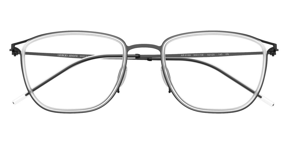 GIORGIO ARMANI AR6189 30011W 50 - Matte Black / Clear #id:ar618930011w_s:100120