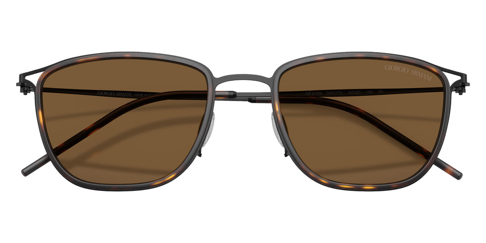 GIORGIO ARMANI AR6189 300173 50 - Matte Black / Brown #id:ar6189300173_s:104120