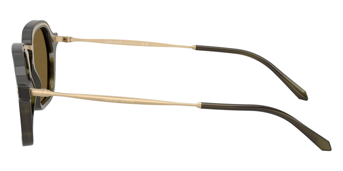 GIORGIO ARMANI AR6190 616873 49 - Stripped Green / Dark Brown #id:ar6190616873_s:102110